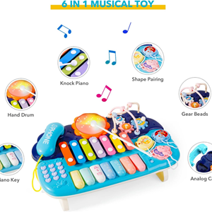 اسباب بازی پیانو 6 کاره موزیکال و چراغدار آموزشی Electric Musical Piano Toy_اسباب بازی